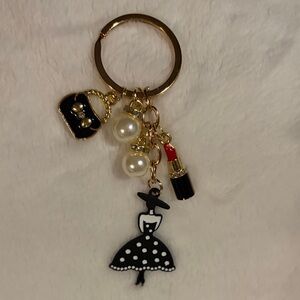 Chic Keychain with Faux Pearls NWOT